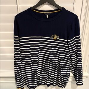 Joules Navy Sweater with Yellow Trim